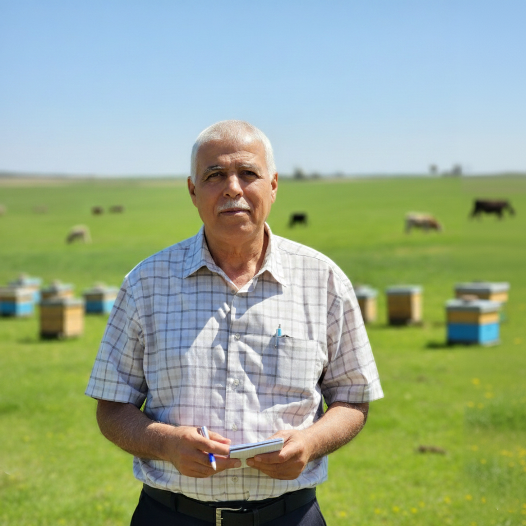 فلاح في الحقل